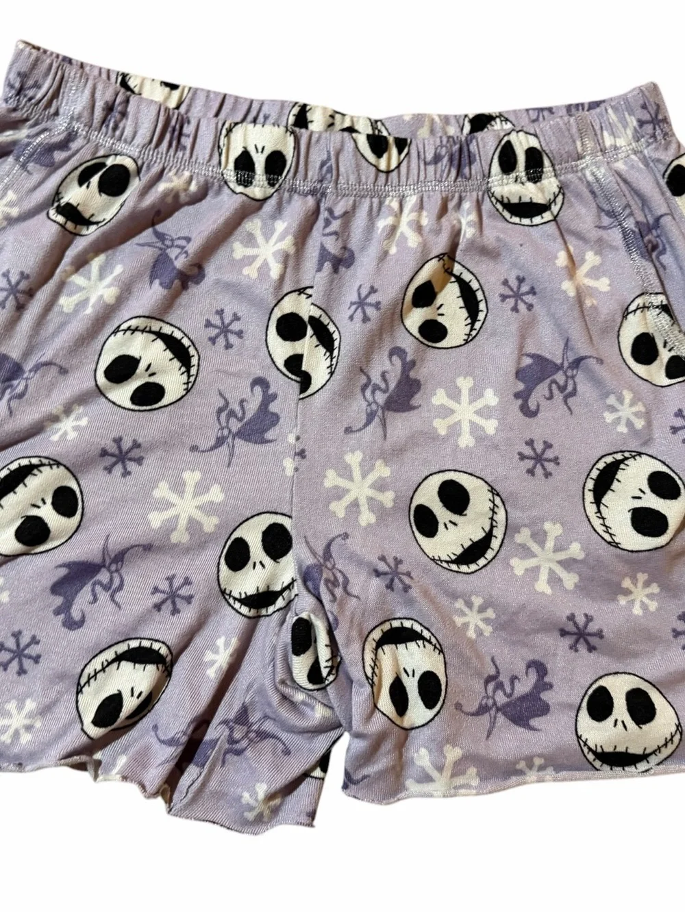 Disney The Nightmare Before Christmas Lavender Jack Skulls Pajama Shorts - Picture 4 of 7